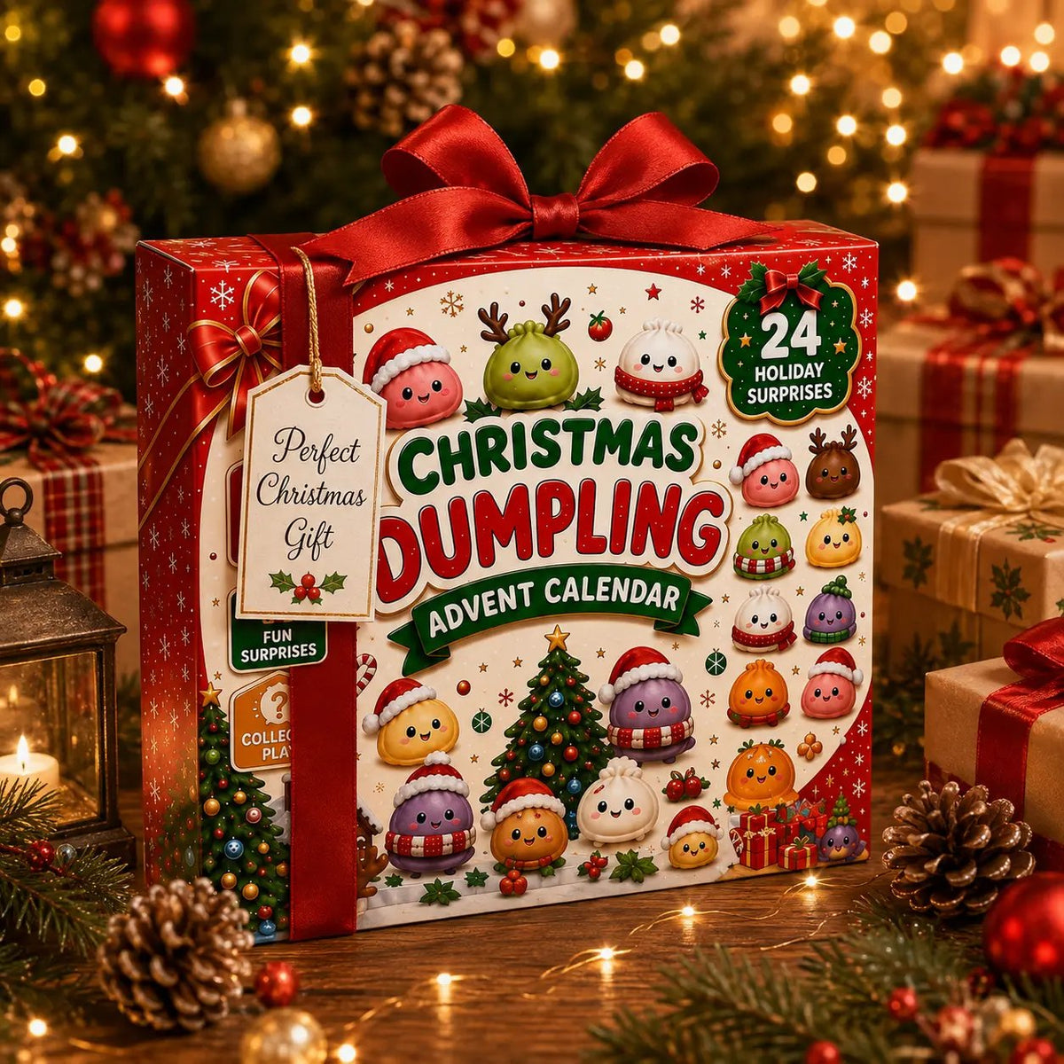 🎄 2026 Christmas Advent Calendar: Mini Dumpling Squishies, 24 Days of Squishy Stress Relief 🥟✨