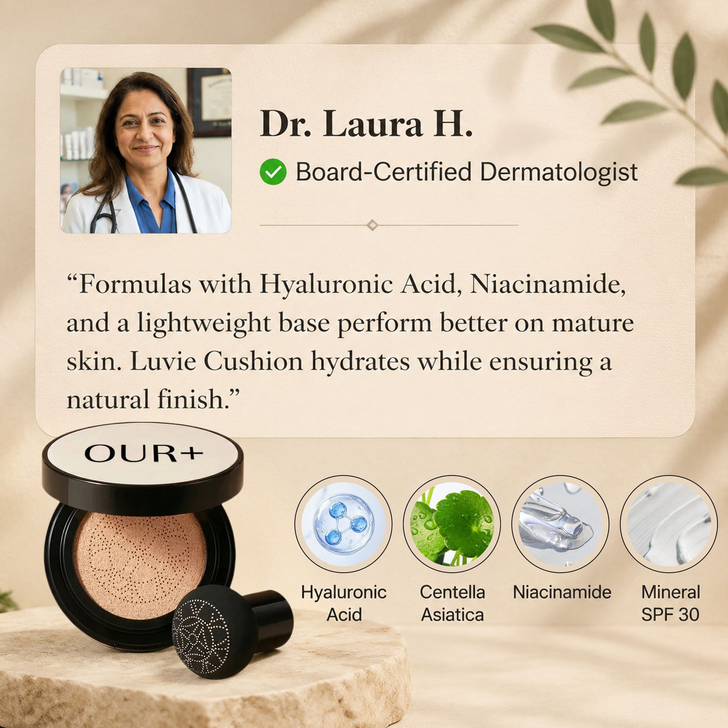 OUR+ Glow Foundation Cushion