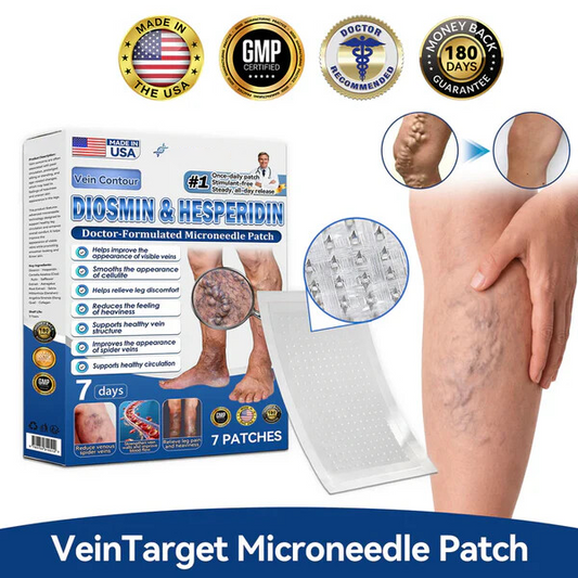 Vein ContourMicroneedle Patch with AdvancedDiosmin & Hesperidin Delivery 🌿 7-Day Visible Results for VaricoseVeins