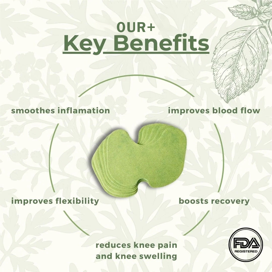 OUR+™️ - Natural Knee Pain Patches.
