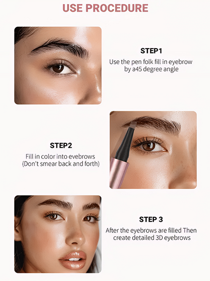 Long Lasting Waterproof Micro Fork Brow Pen