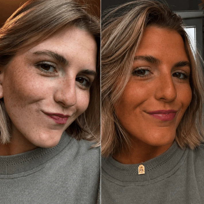 Isabelle M. tanning result