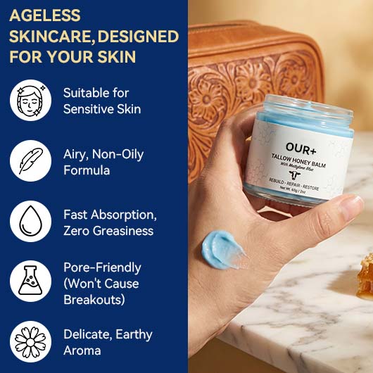 Whipped Tallow Honey Balm with Methylene Blue