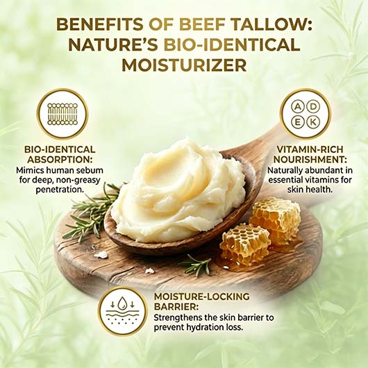 Whipped Tallow Honey Balm with Methylene Blue