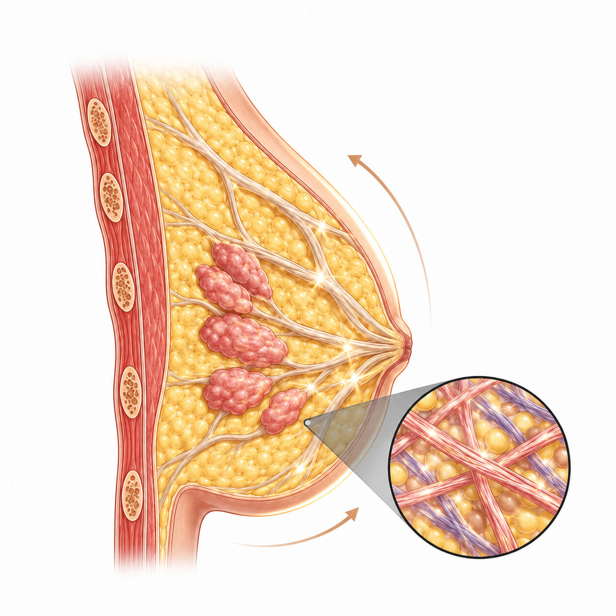Skin appears firmer smoother and more supported