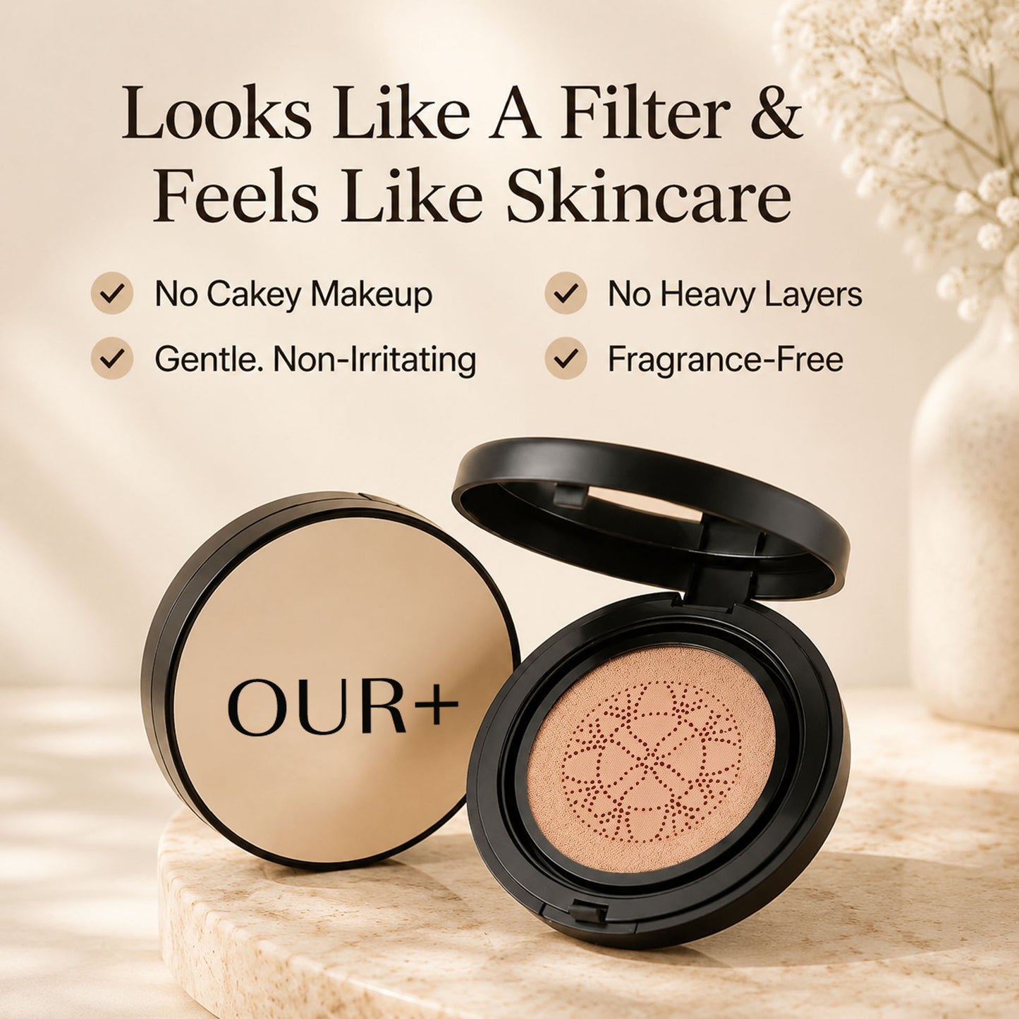 OUR+ Glow Foundation Cushion