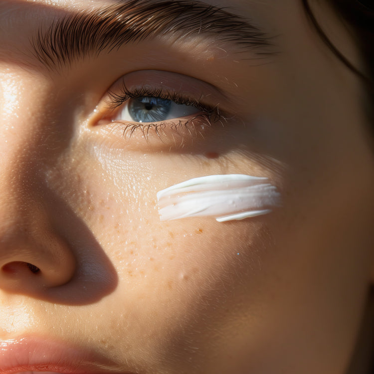 Woman enjoying a bright and confident skincare routine