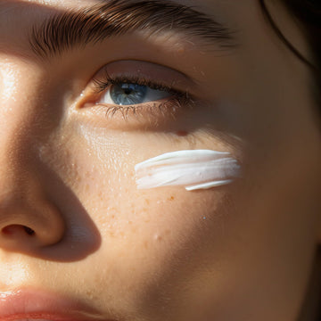 Femme avec produit de soin