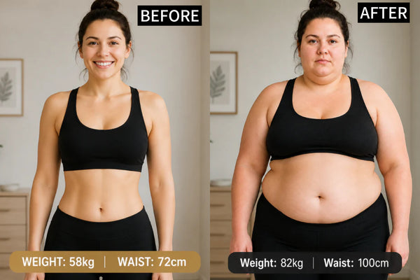 Bloating & Belly Fat - before after