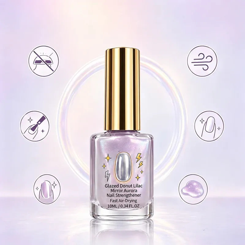 📢📢50% OFF !! ⏰Lilac Glossy Mirror Nail Strengthener