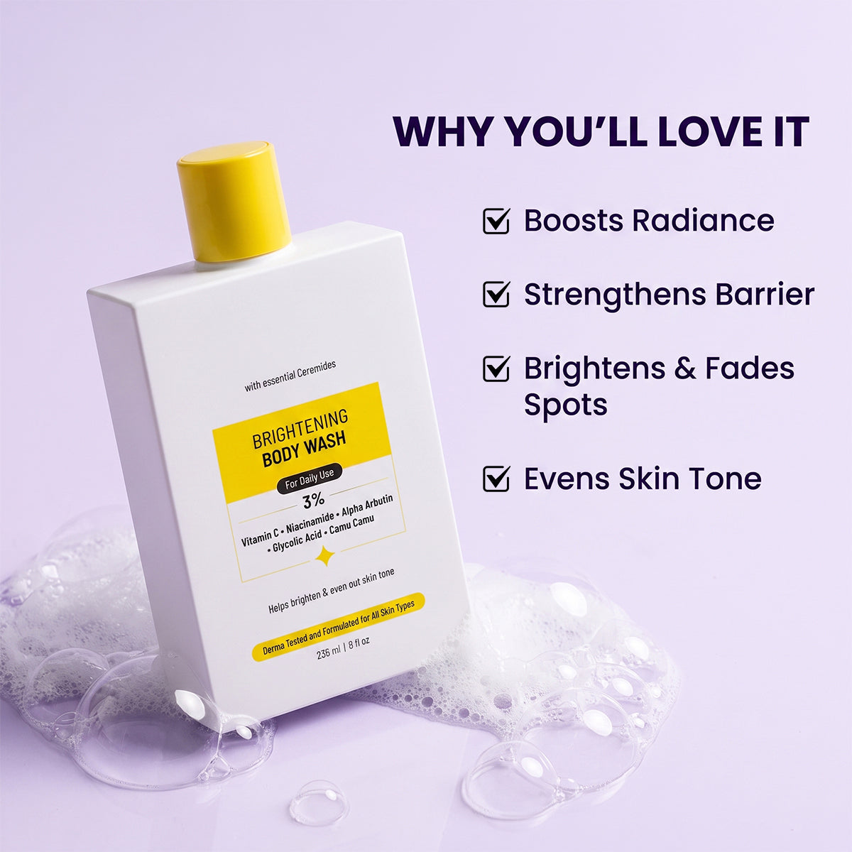 Brightening Body Wash With Vitamin C for Bright & Glowing Skin