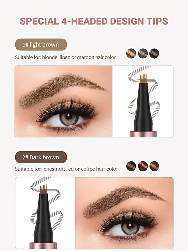 Long Lasting Waterproof Micro Fork Brow Pen