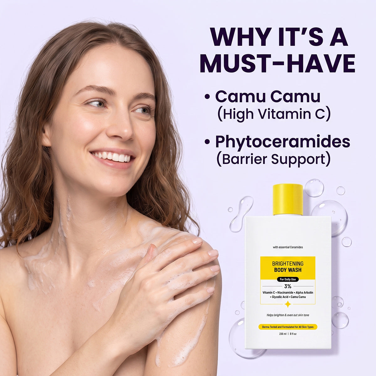 Brightening Body Wash With Vitamin C for Bright & Glowing Skin