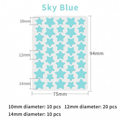2-in-1 Microneedle & Hydrocolloid Star Patch 🌟 | Acne, Blackheads, Skin Tags & Raised Blemishes Remover 💫 | 6 Colors Pimple Patch for Face & Neck 🌸 | Invisible Star Zit Stickers ✨