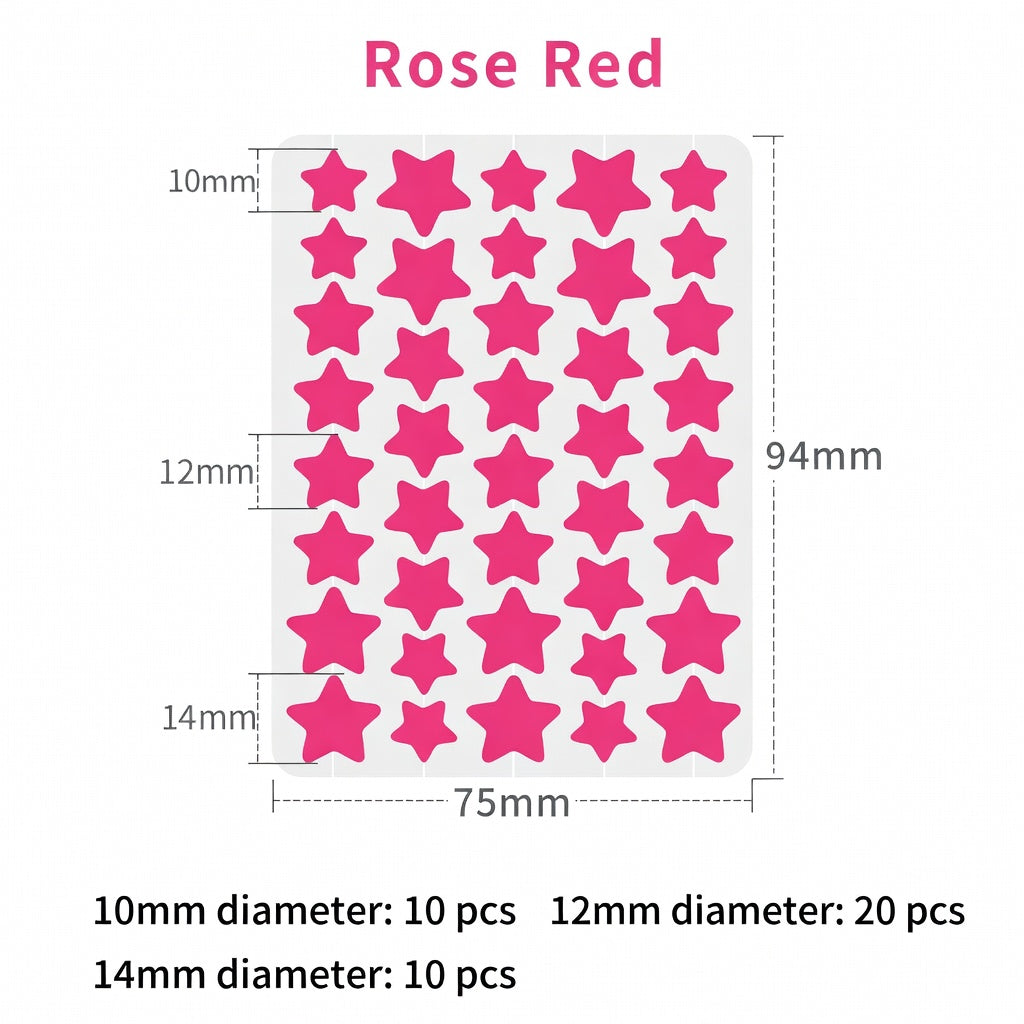 2-in-1 Microneedle & Hydrocolloid Star Patch 🌟 | Acne, Blackheads, Skin Tags & Raised Blemishes Remover 💫 | 6 Colors Pimple Patch for Face & Neck 🌸 | Invisible Star Zit Stickers ✨