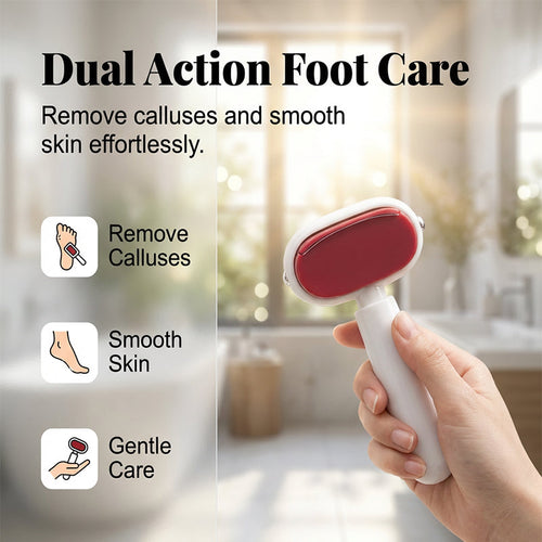 🦶Dual‑Sided Foot Callus Remover, Replaceable Stainless Steel Blade Foot Scraper