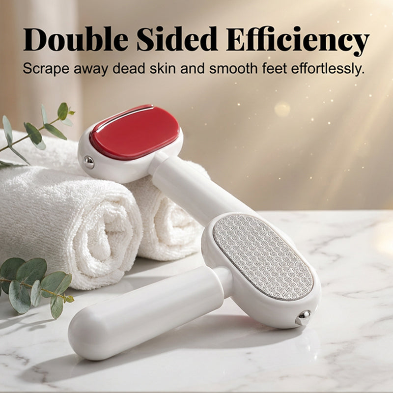 🦶Dual‑Sided Foot Callus Remover, Replaceable Stainless Steel Blade Foot Scraper