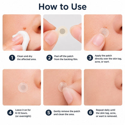 Tryourplus® 2-in-1 Microneedle & Hydrocolloid Patch 🌿 Invisible Face & Body Patches for Raised Moles, Acne, Flat Warts & Skin Tags - Helps Improve the Appearance of Wrinkles, Scars & Blemishes